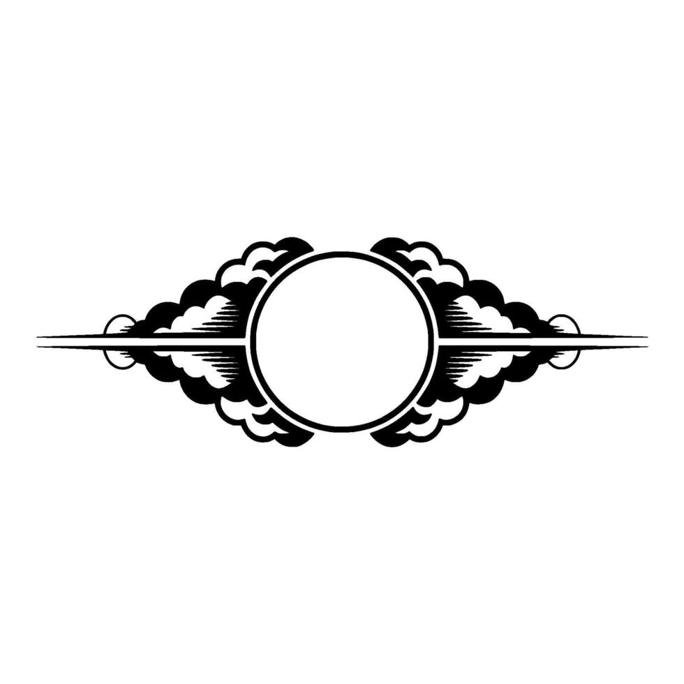 Ornate Circular Emblem, Vintage , Elegant Border vector