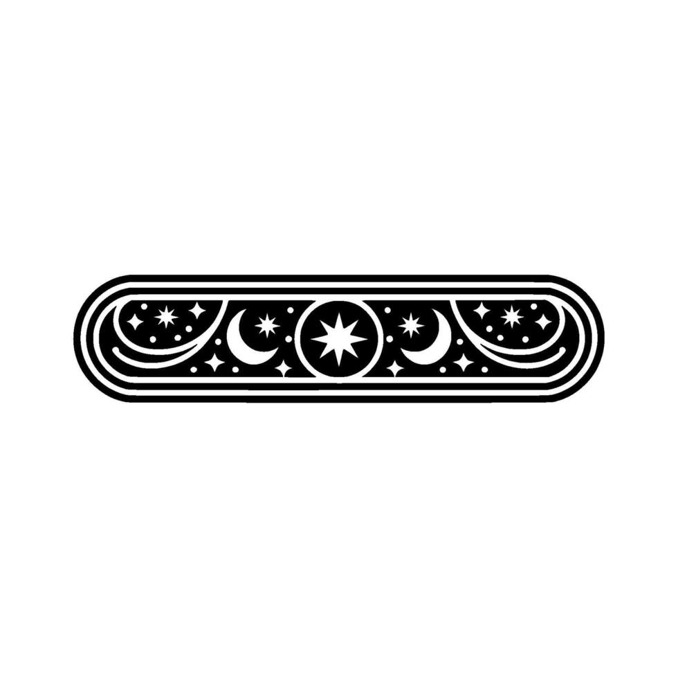 Celestial Band Vintage Moon Star Ornament vector