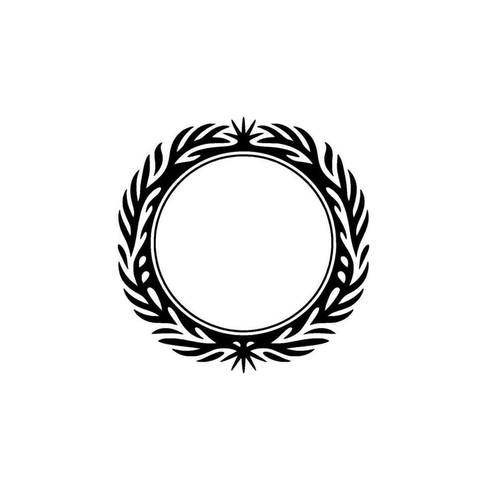 Ornamental Wreath Border, Vintage , Minimalist Frame vector