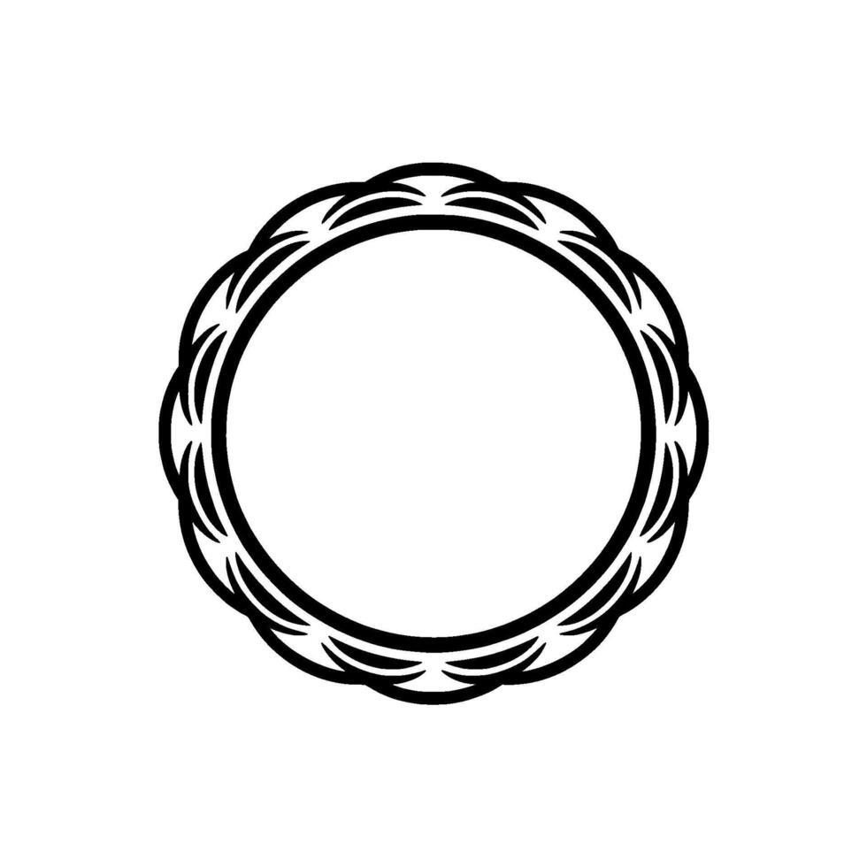 Intricate Woven Circle, Minimalist vector