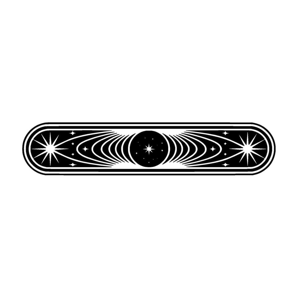 Celestial Portal Abstract Starburst Emblem vector