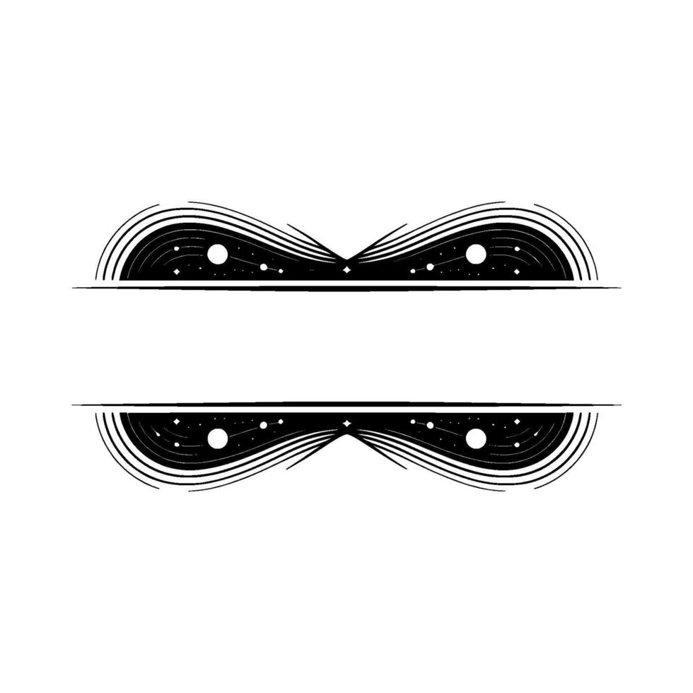 Celestial Divide Abstract Spiral Border vector