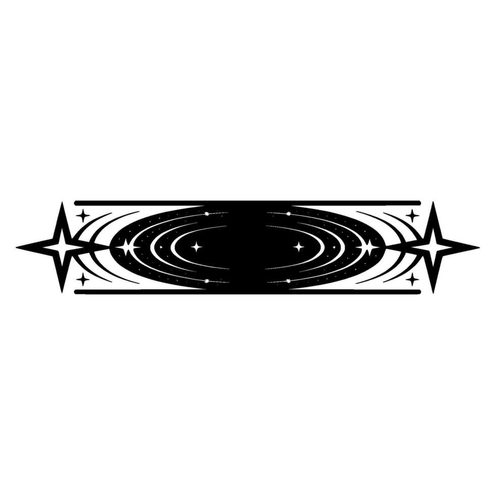 Celestial Swirl Retro Starburst Ornament vector
