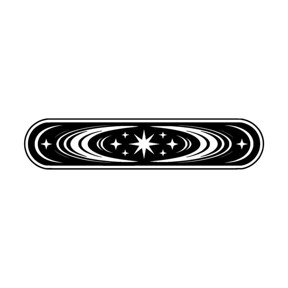 Celestial Swirl Abstract Starburst Emblem vector