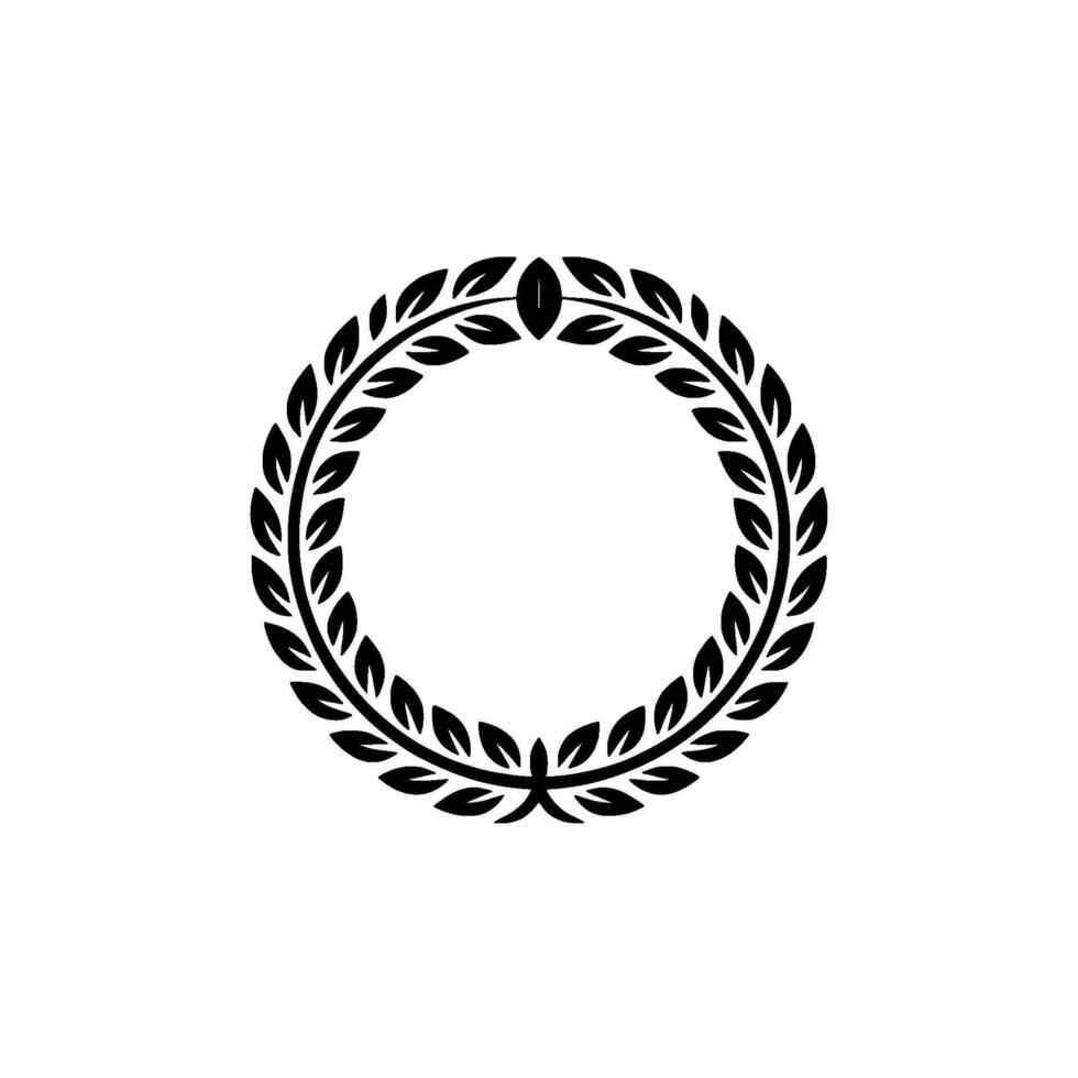 Elegant Laurel Wreath, Minimalist , Celebration vector