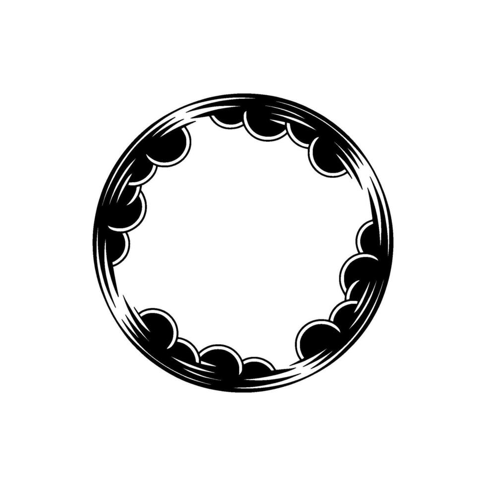 Stylized Tribal Circle, Minimalist, Emblem vector