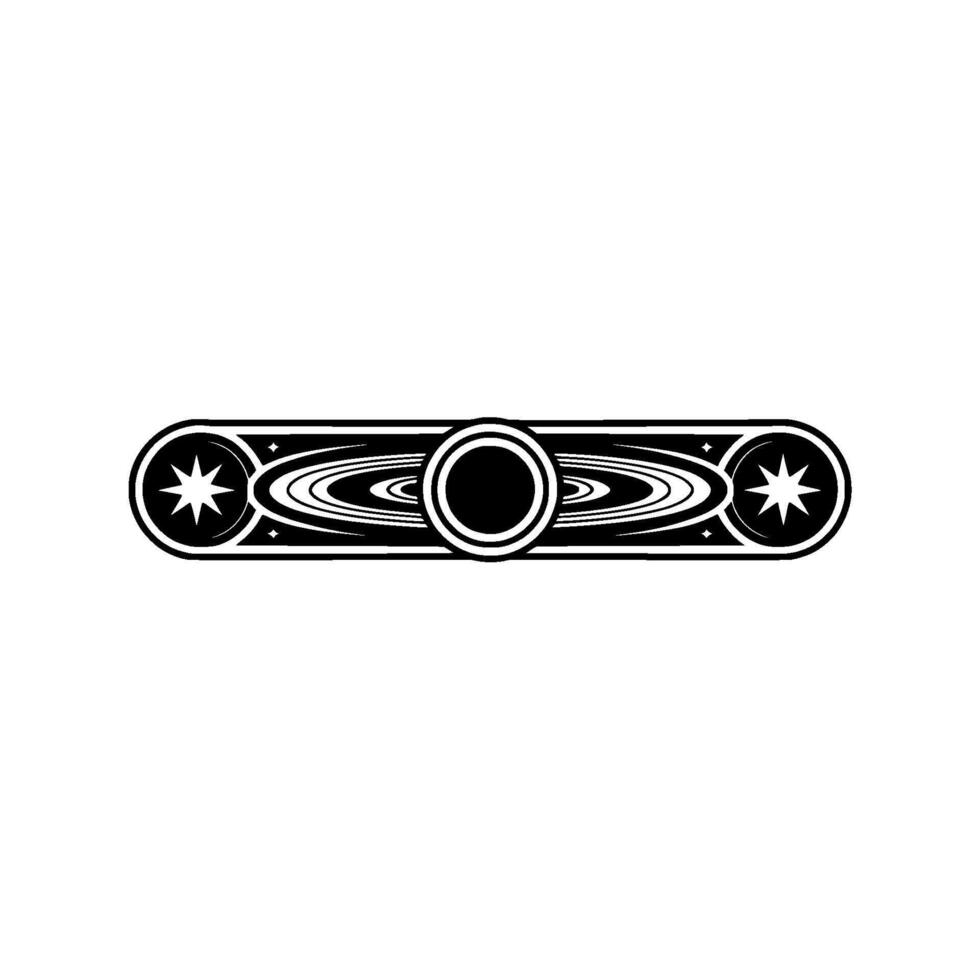 Celestial Scroll Art Deco Space Motif vector