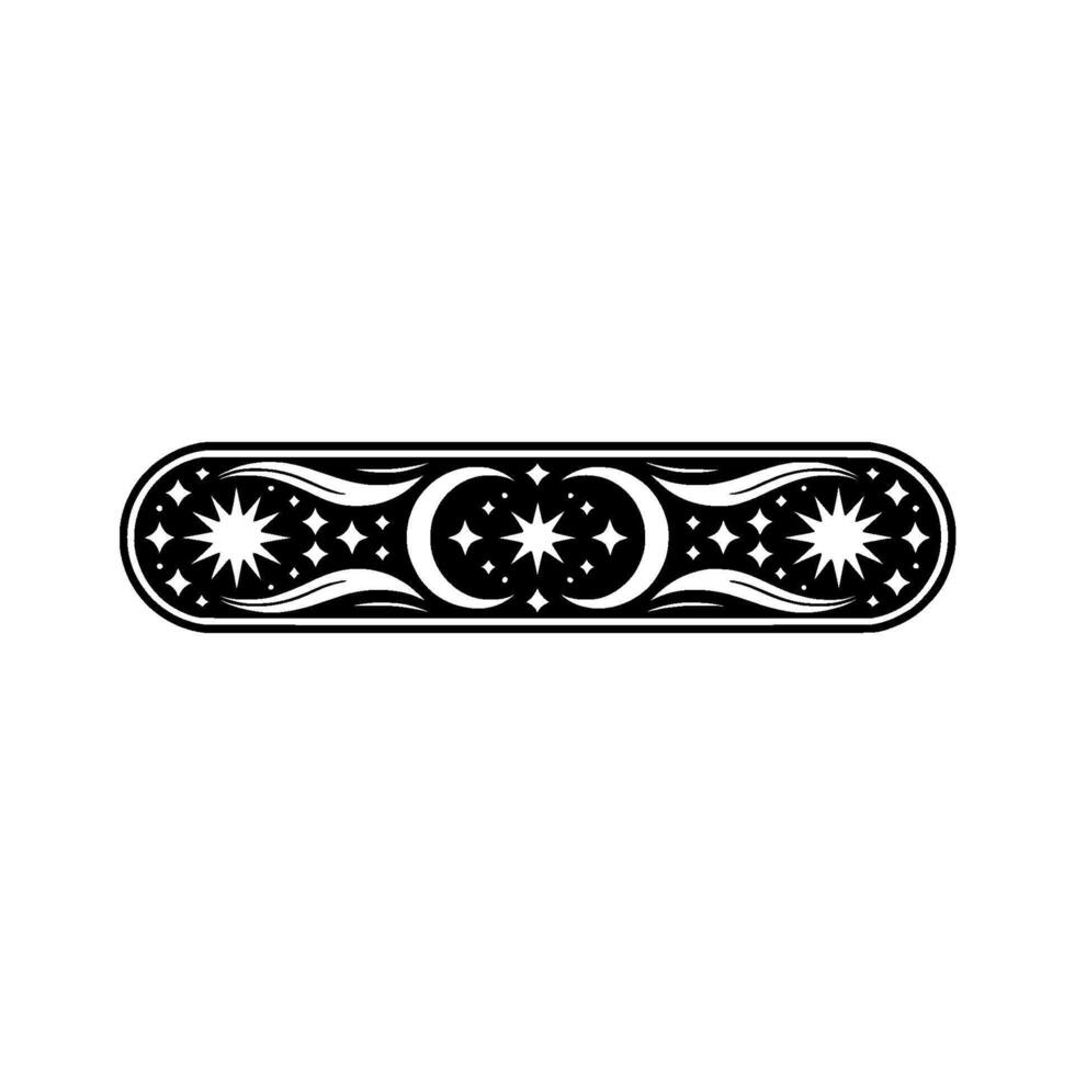 Celestial Skate Vintage Moon Star vector
