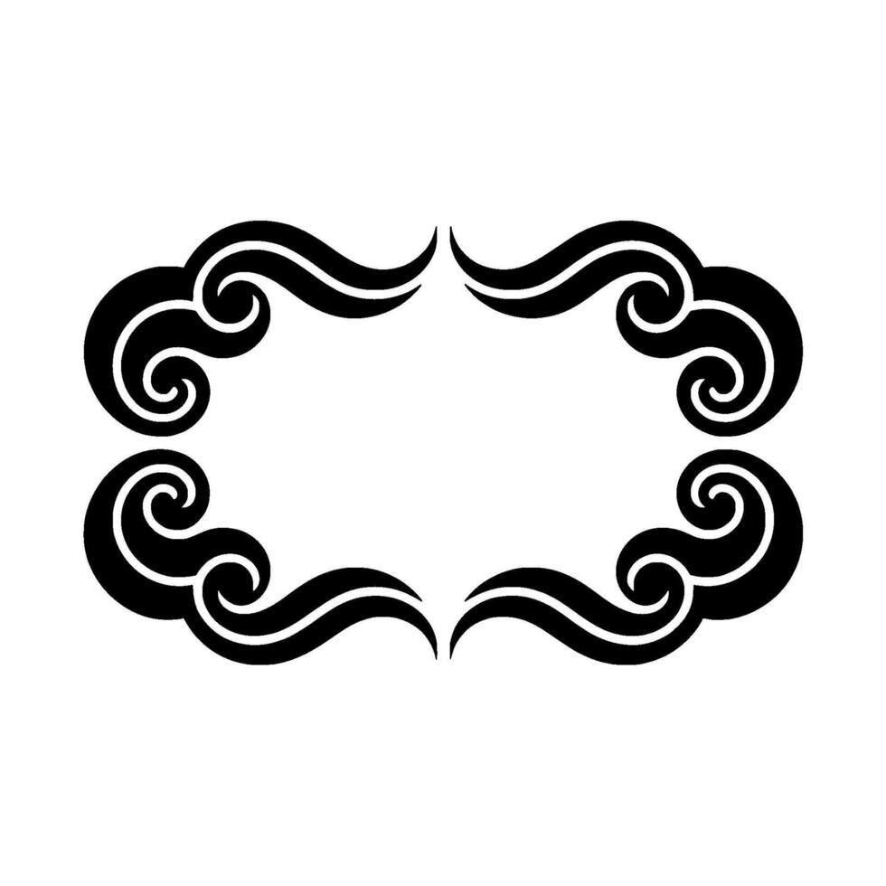 Intricate Tribal Frame, Elegant Swirls, Minimalist vector