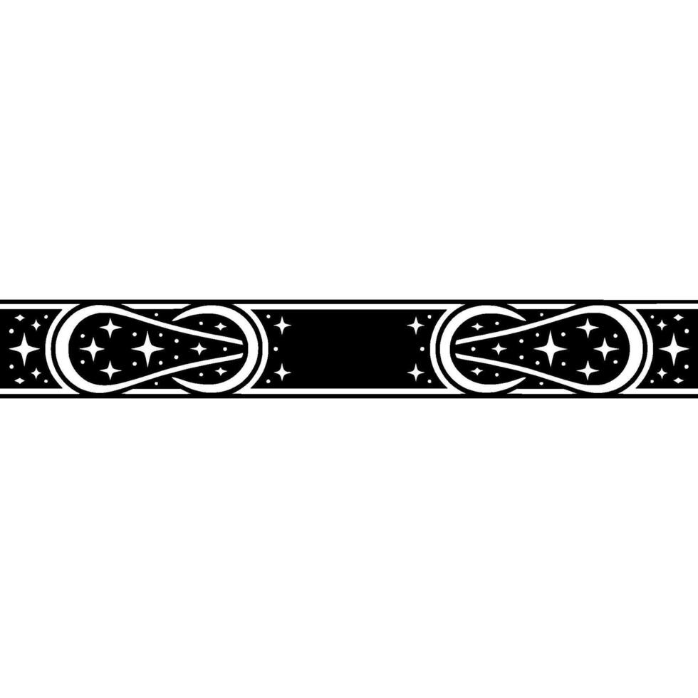 Celestial Border Stylized Starburst Ornamentation vector