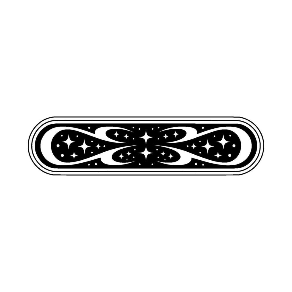 Retro Geometric Ornament, Mid-Century Modern vector