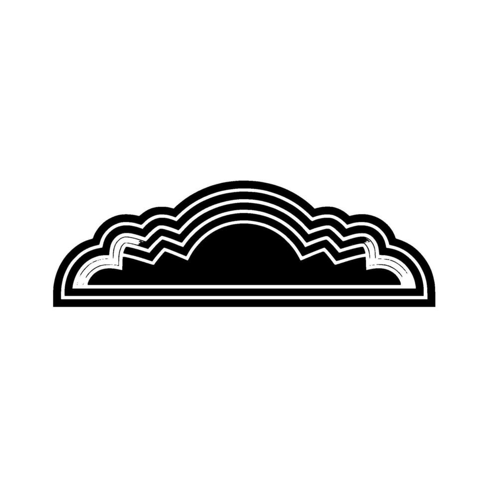 Layered Cloud Silhouette, Minimalist Horizon vector
