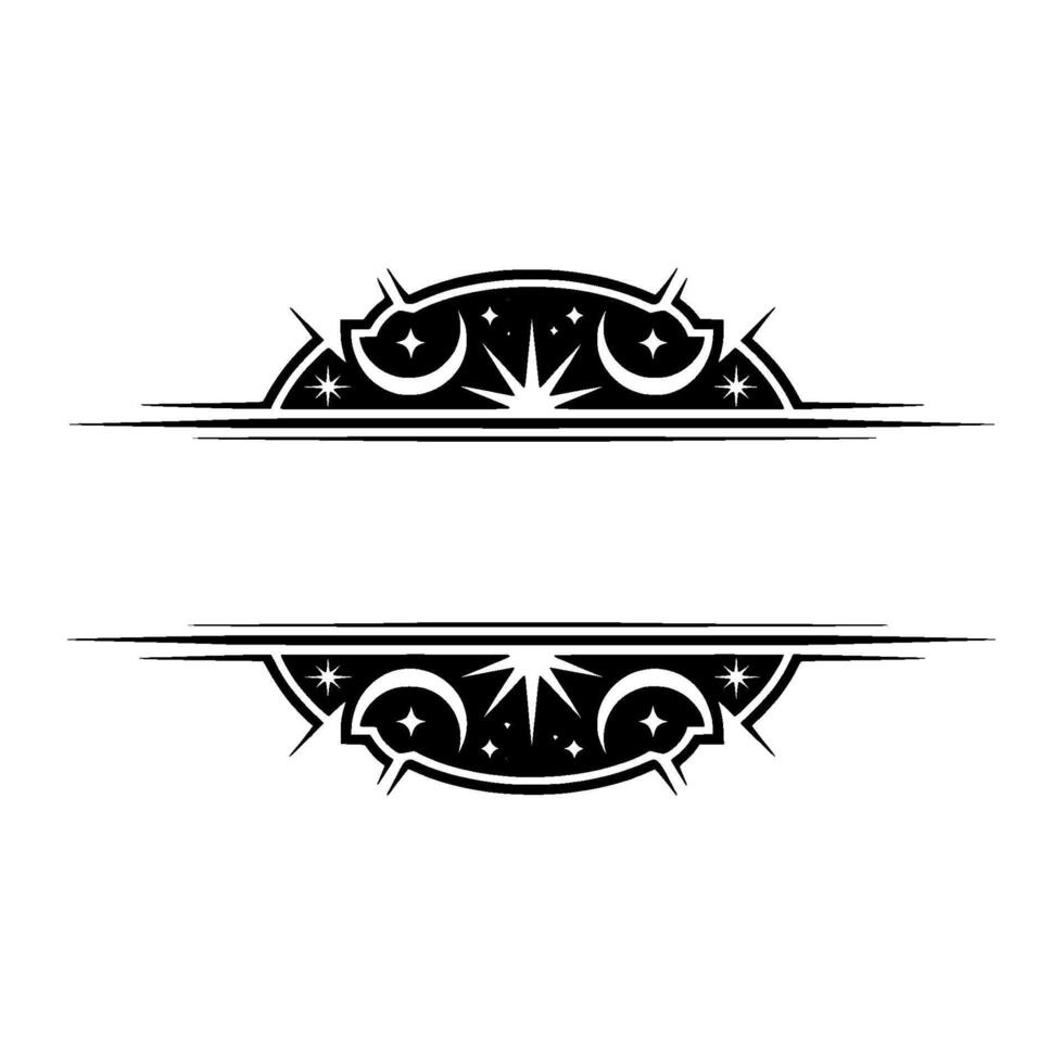 Celestial Border Vintage Decorative Element vector