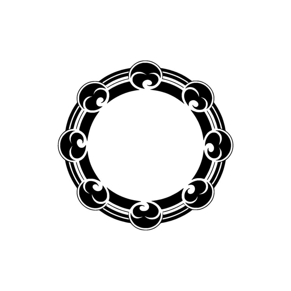 Intricate Circular Ornament, Japanese-Inspired vector
