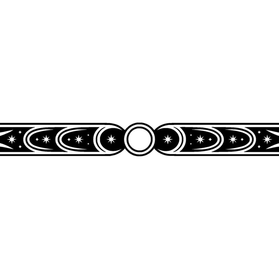 Elegant Decorative Border, Vintage Star Motif vector