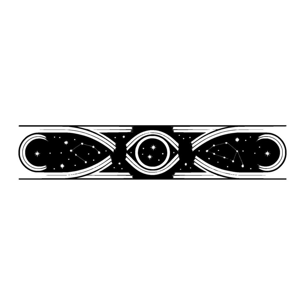 Celestial Swirl Cosmic Border vector