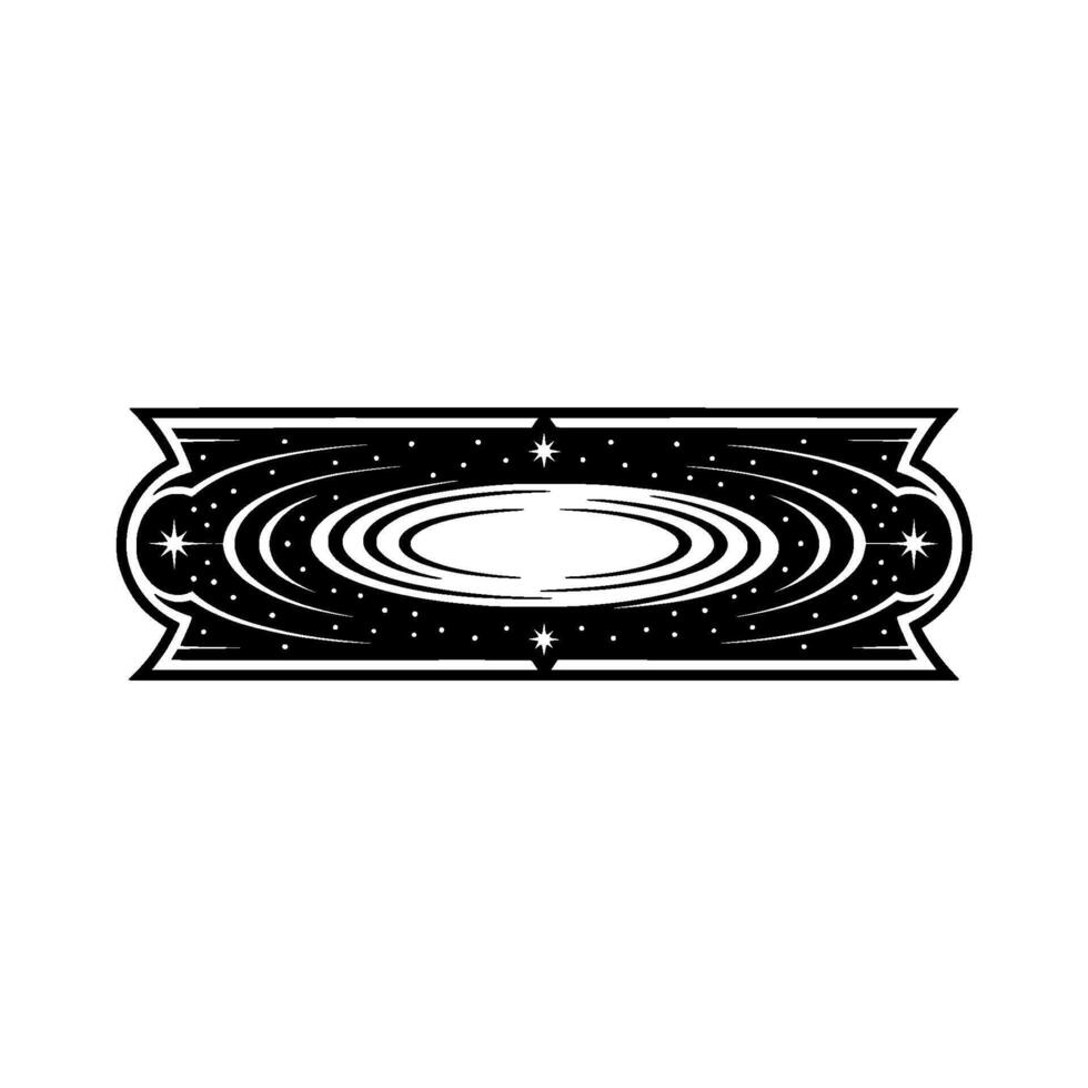 Celestial Spiral Emblem, Vintage Cosmos vector