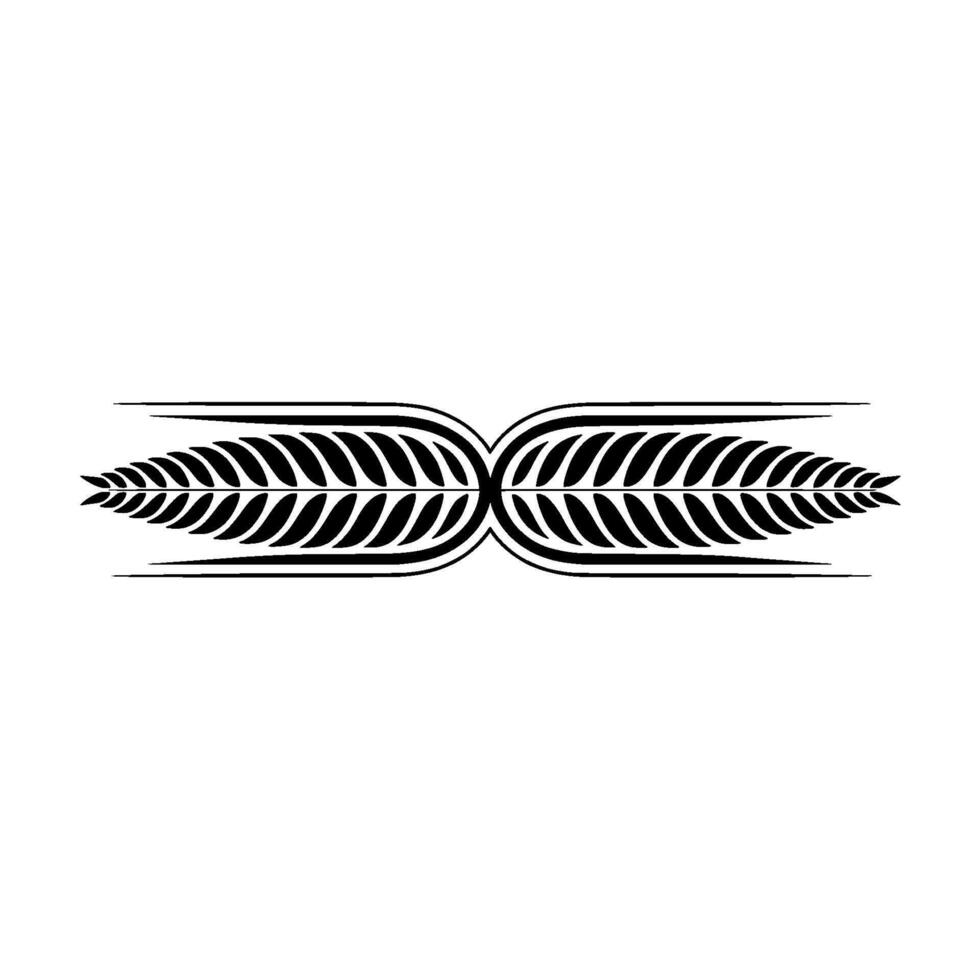 Elegant Leaf Motif, Minimalist , Decorative Element vector