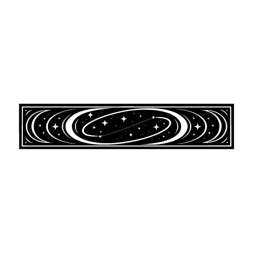 Celestial Spiral Retro Cosmic Element vector