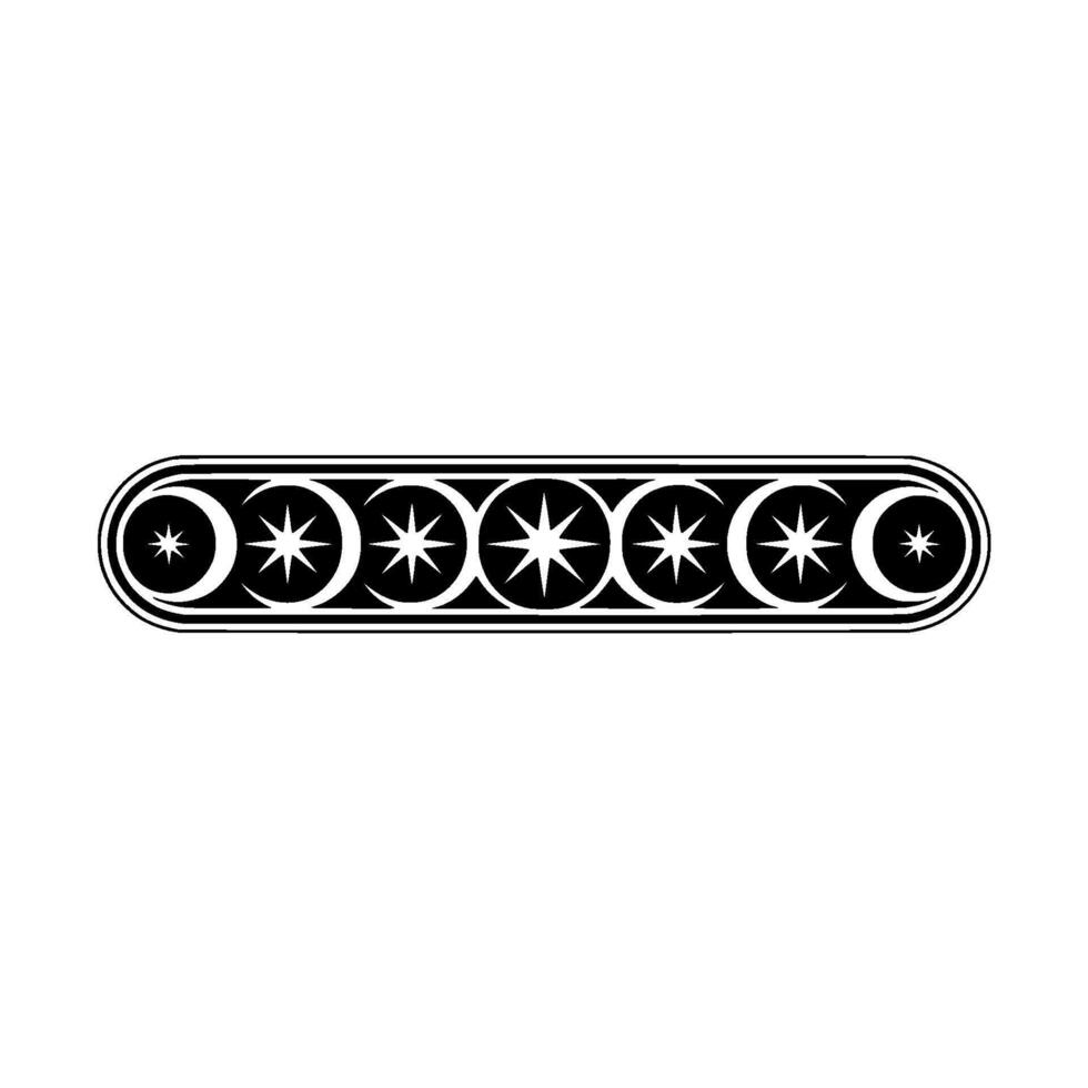 Celestial Row Minimalist Moon Motif vector