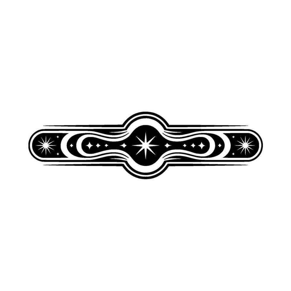 Celestial Ornament Art Deco Starburst Border vector