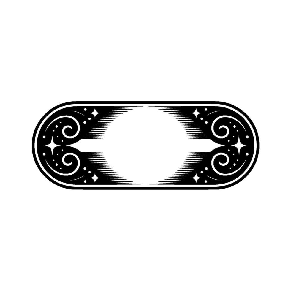 Ornate Vintage Frame, Starburst Detail, Elegant vector