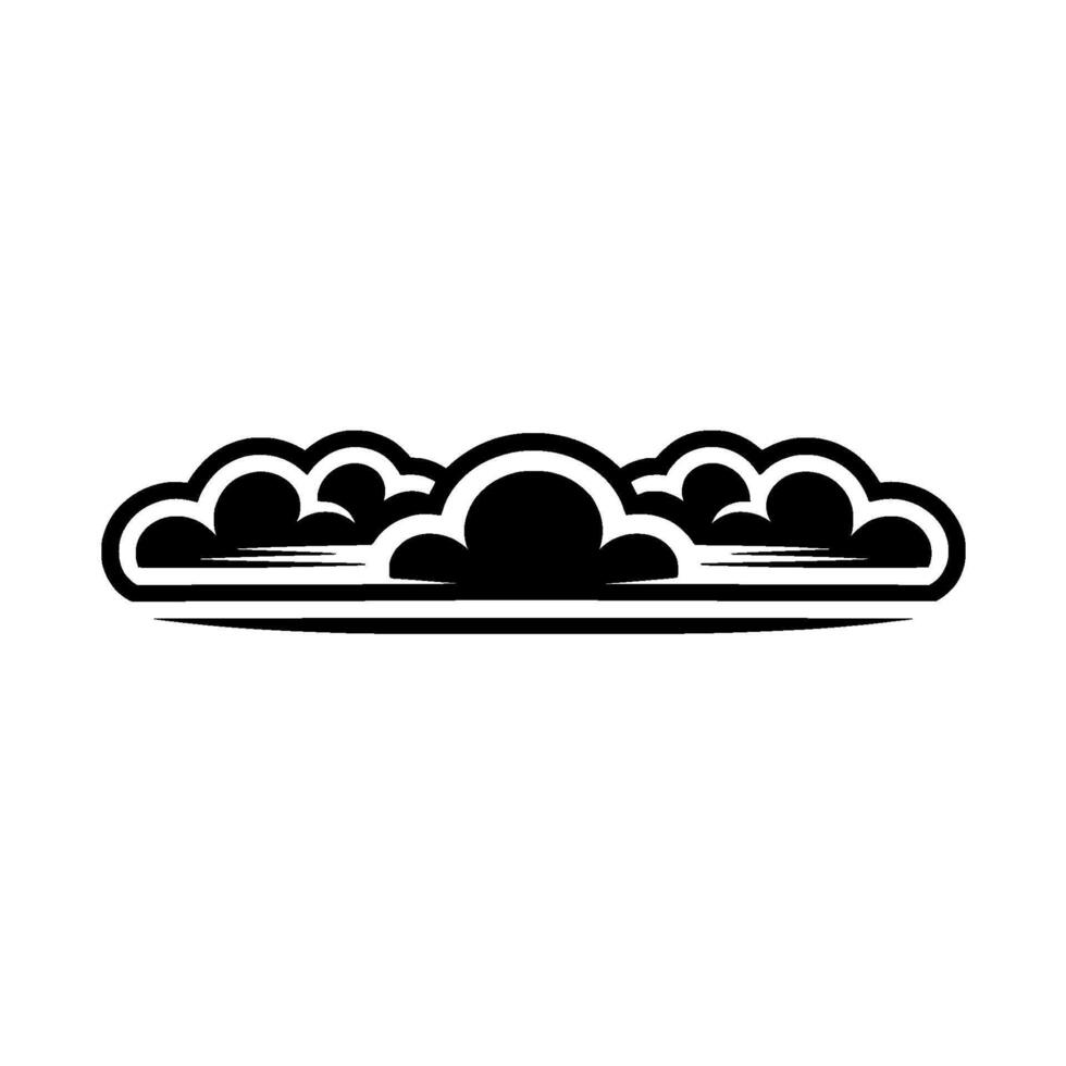 Dramatic Cloudscape, Minimalist Silhouette vector