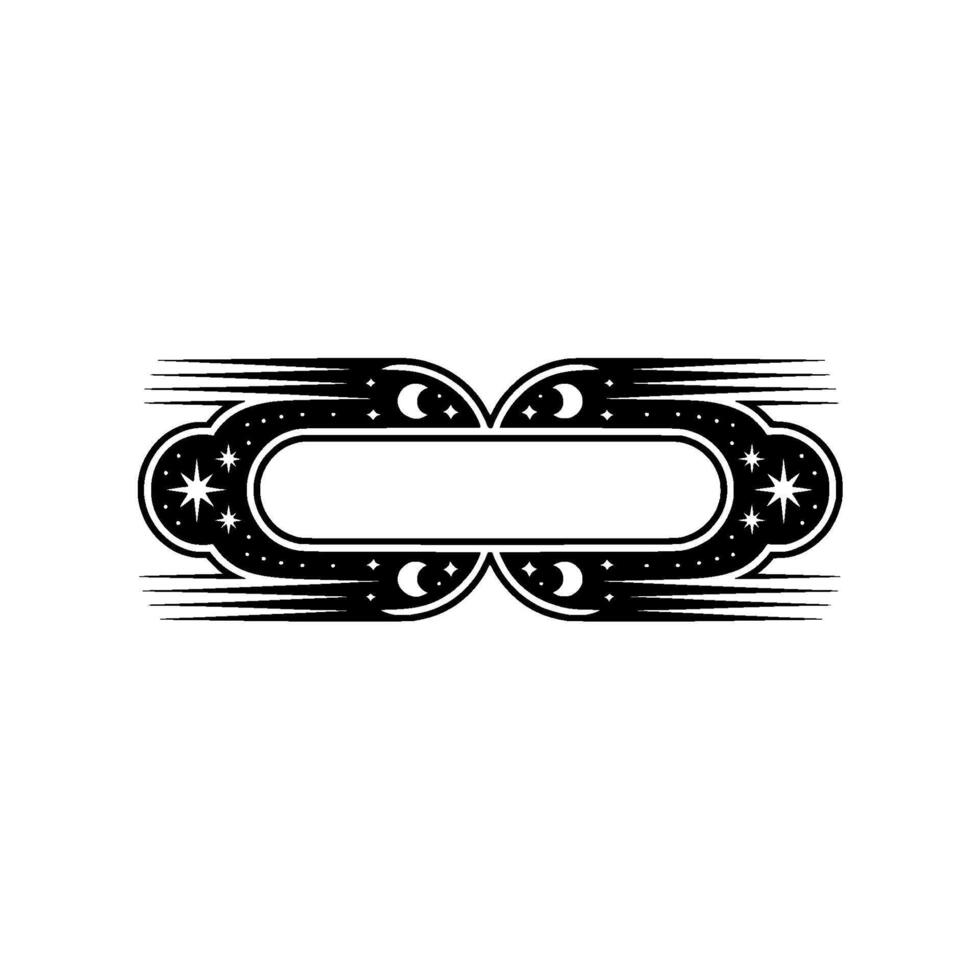 Celestial Ornament, Vintage Border, Elegant vector