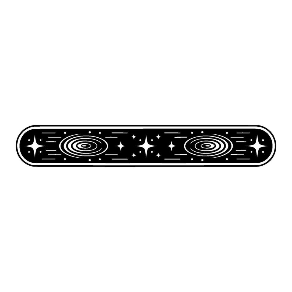 Retro Celestial Ornament, Minimalist vector