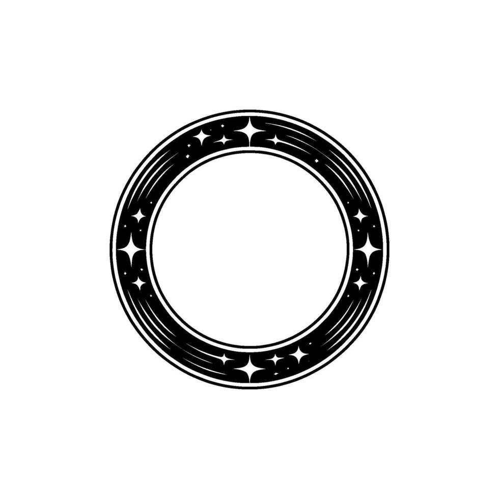Stylized Circular Ornament, Celestial Glow vector