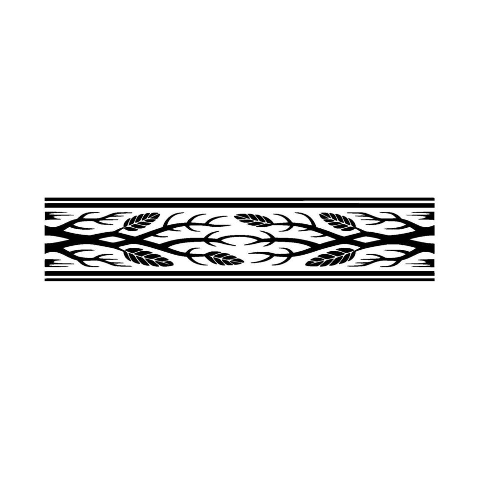 Stylized Branch Border, Minimalist vector