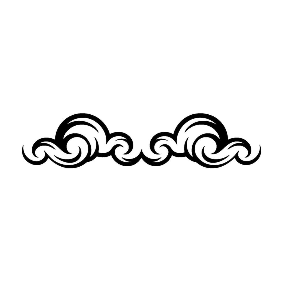 Intricate Wave Border, Elegant Tribal vector
