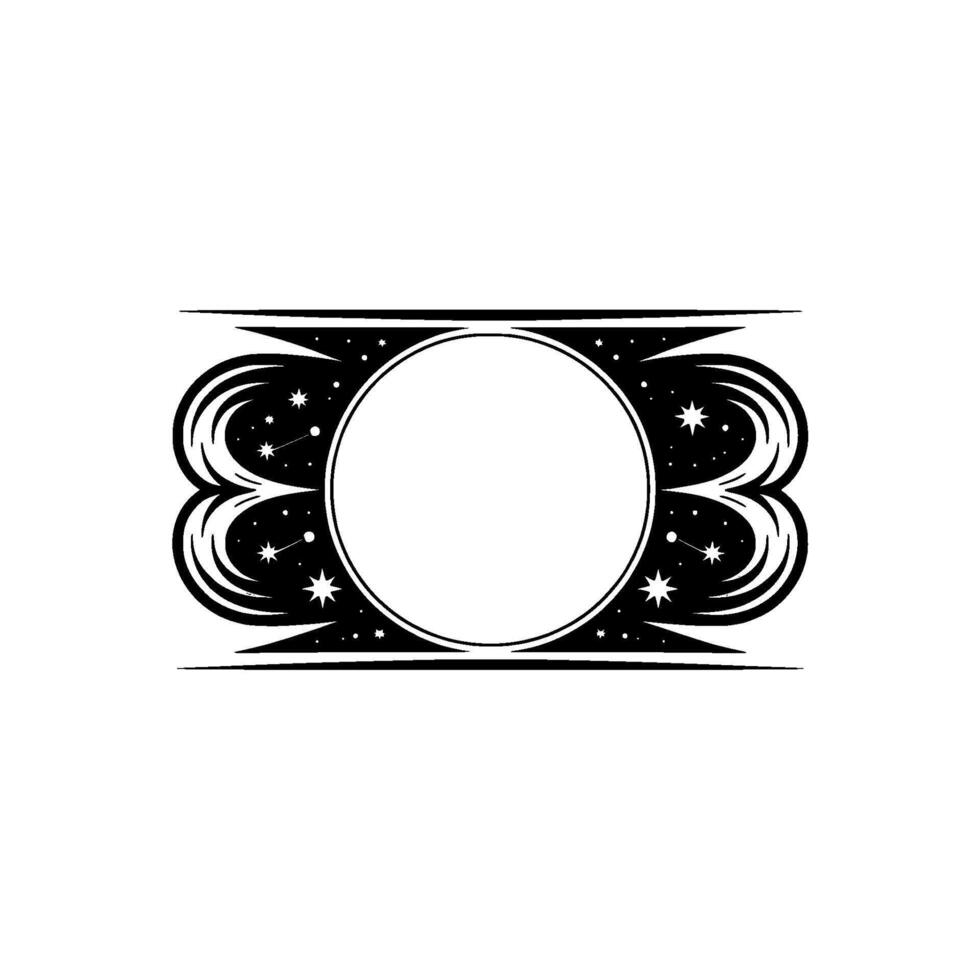 Celestial Emblem Vintage Moon Star, Stars vector