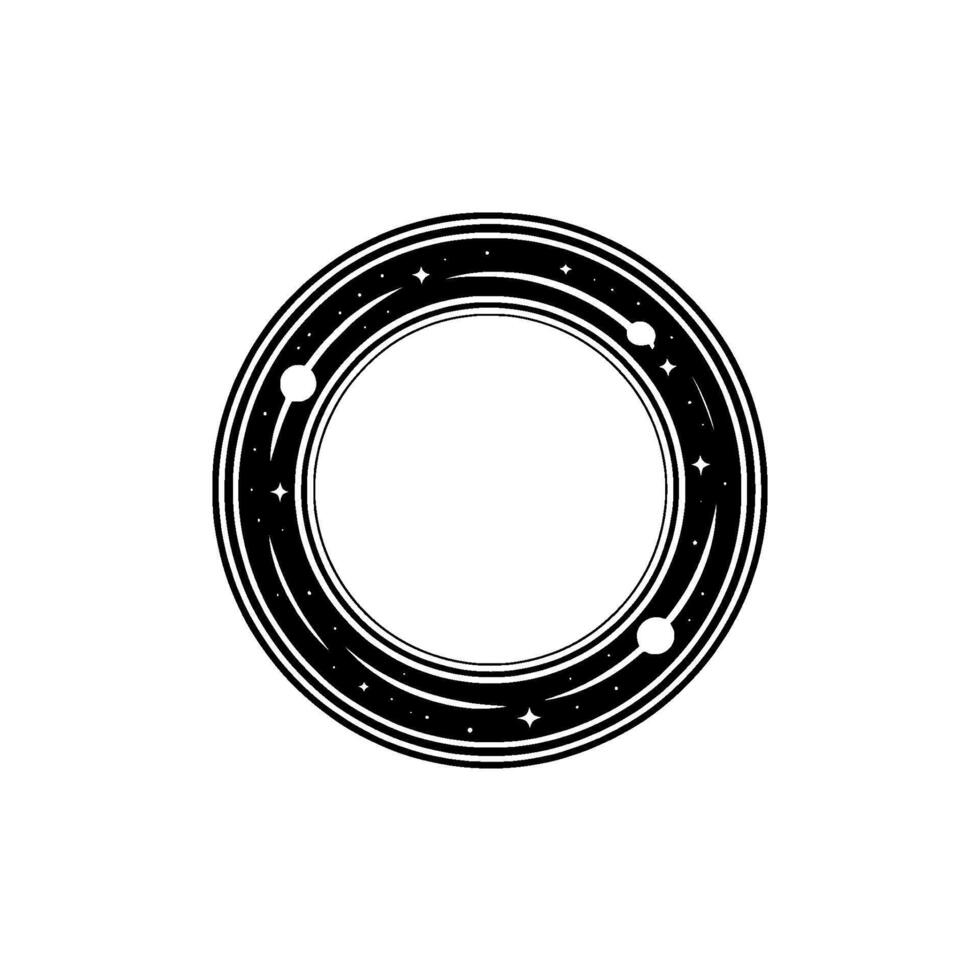 Celestial Orbit Minimalist Starry Ring vector