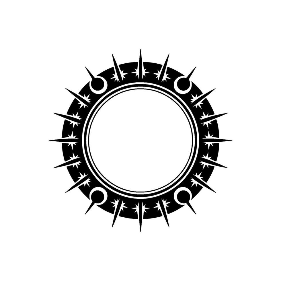 Stylized Celestial Circle, Dark Minimalist vector