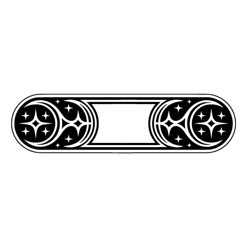 Gothic Ornament, Celestial Detail, Vintage Element vector
