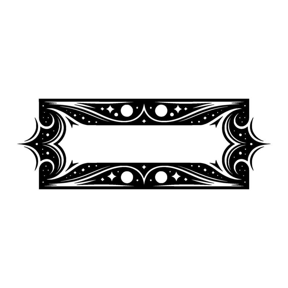 Ornate Celestial Border, Vintage Element, Frame vector