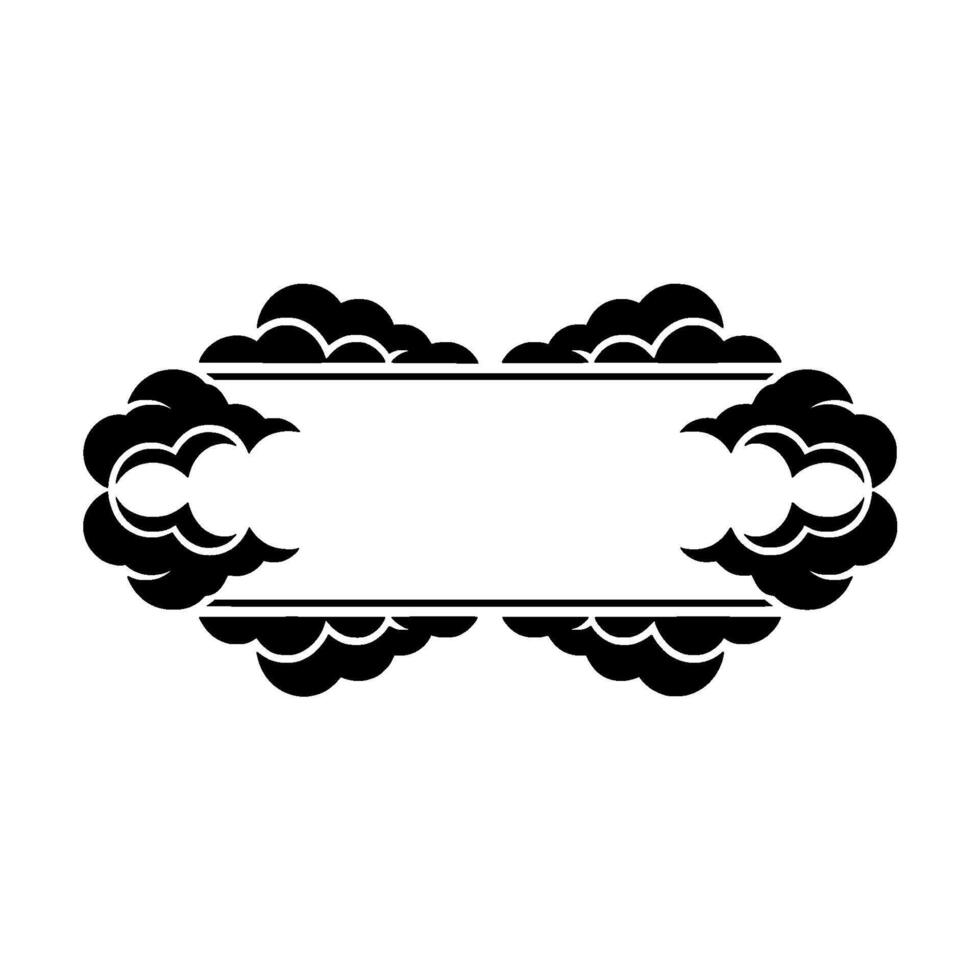 Elegant Black White Ornament Frame, Vintage vector