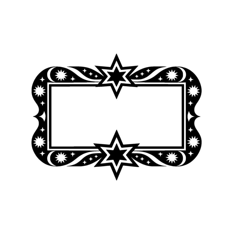 Ornate Star Frame, Vintage , Elegant Border vector