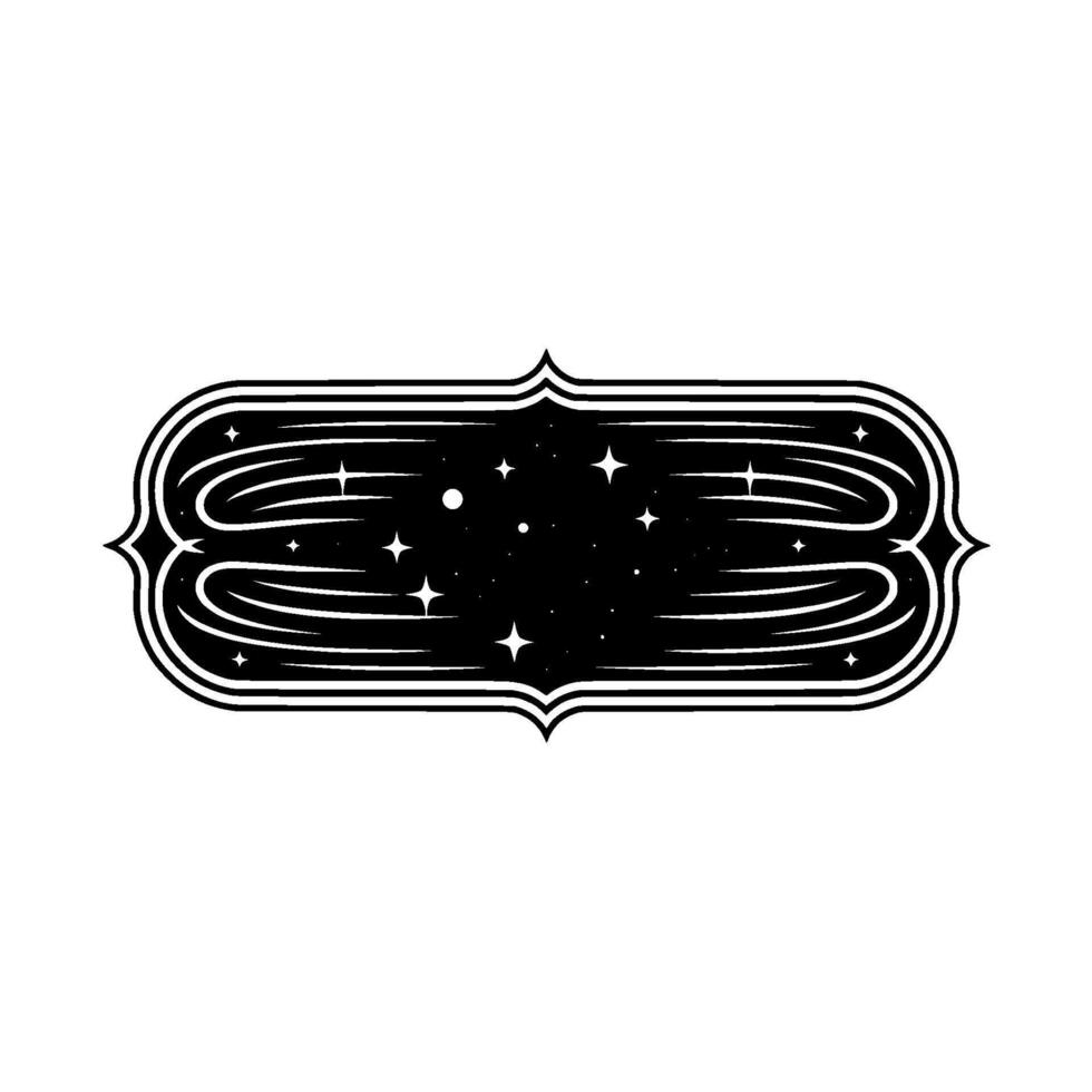 Celestial Emblem Starry Gradient Ornament vector