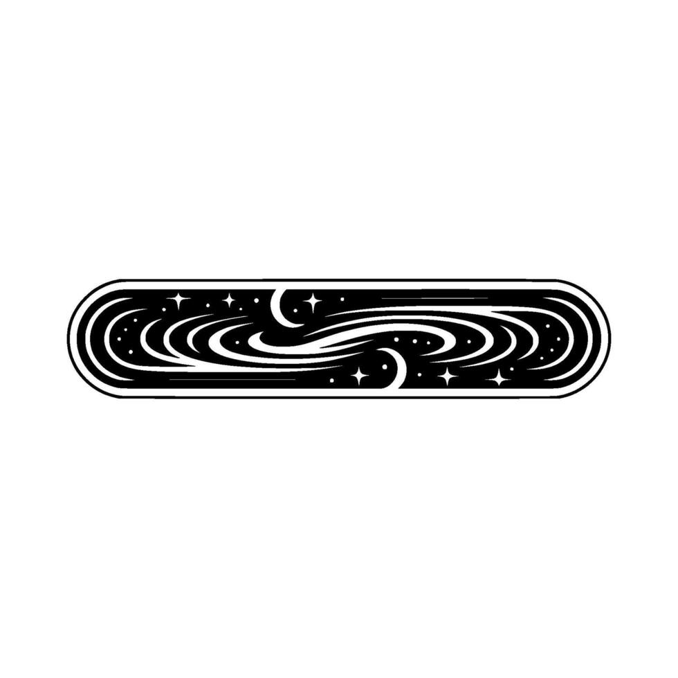 Cosmic Swirl Retro Starburst Element vector