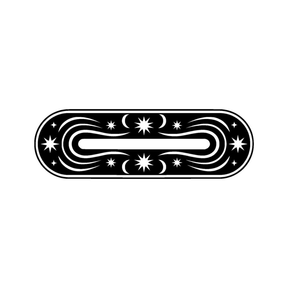 Celestial Curve Stylized Starburst Emblem vector