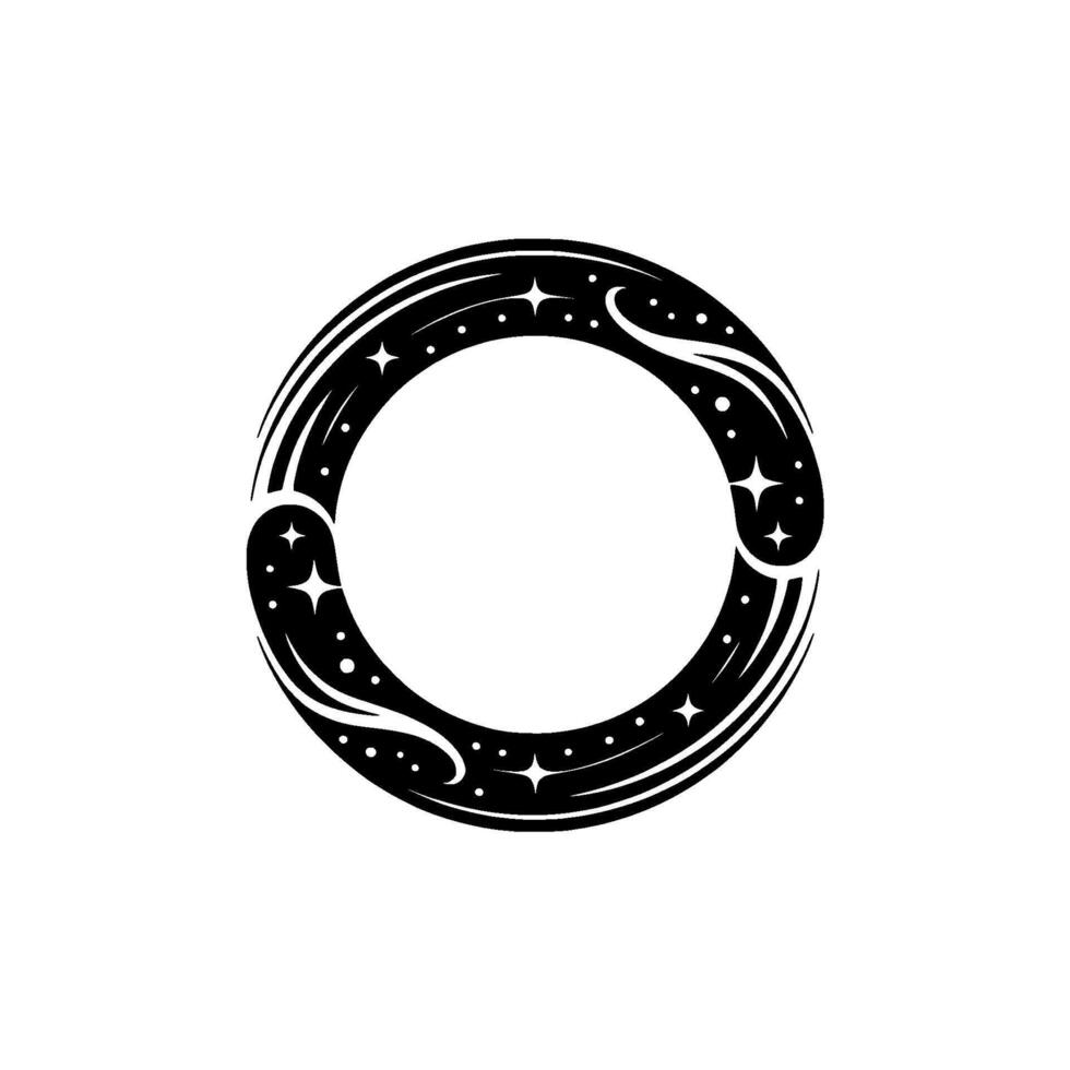 Celestial Circle Tribal Starburst Emblem vector