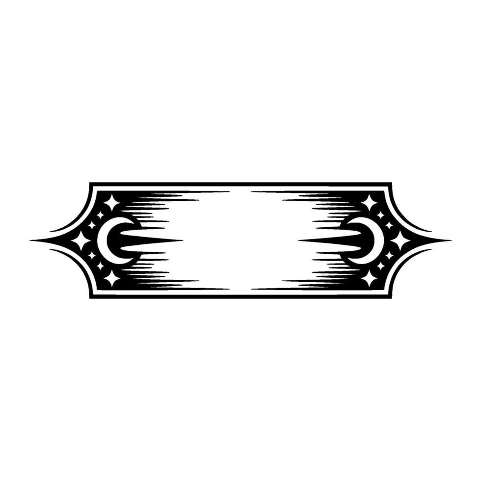 Vintage Western Border, Decorative Frame, Detailed Ornamentation vector