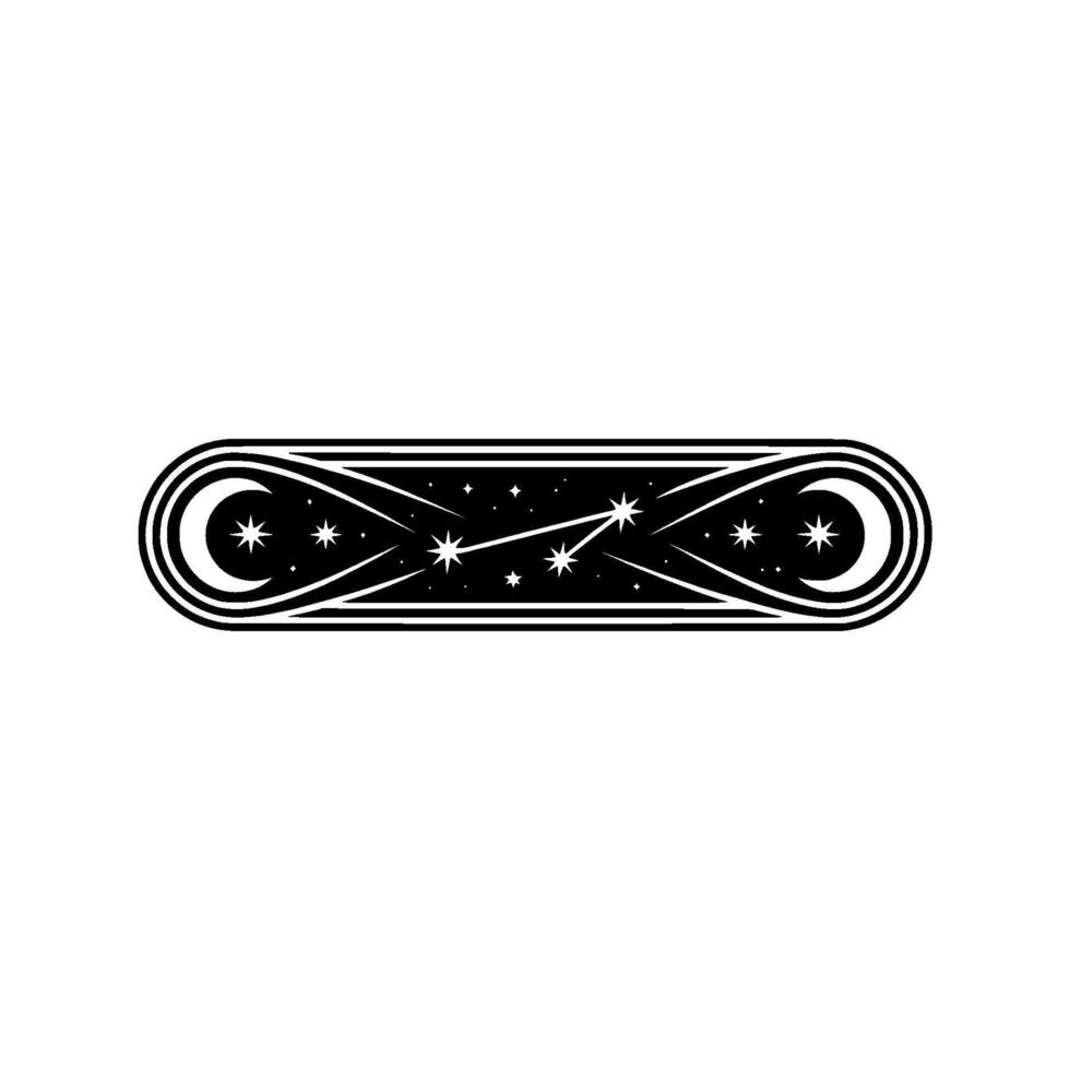 Celestial Navigator Vintage Star Constellation Emblem vector