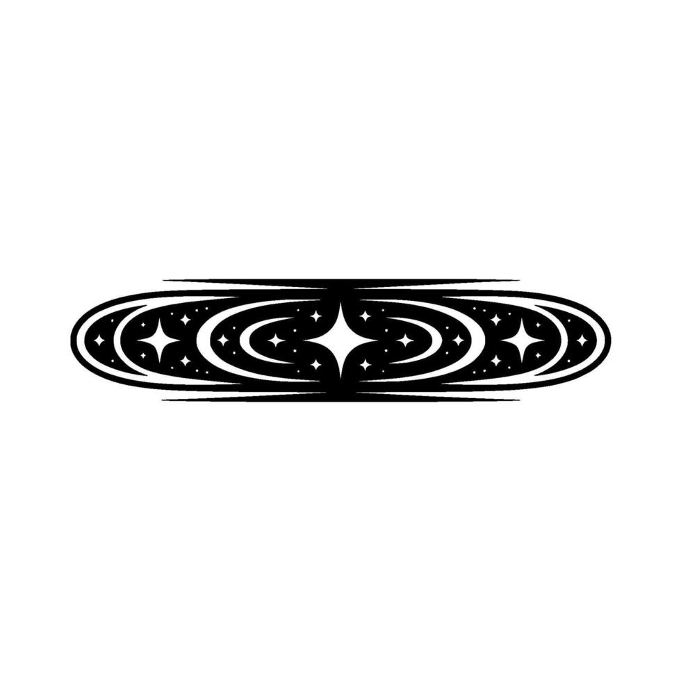 Celestial Swirl Abstract Starburst Ornament vector