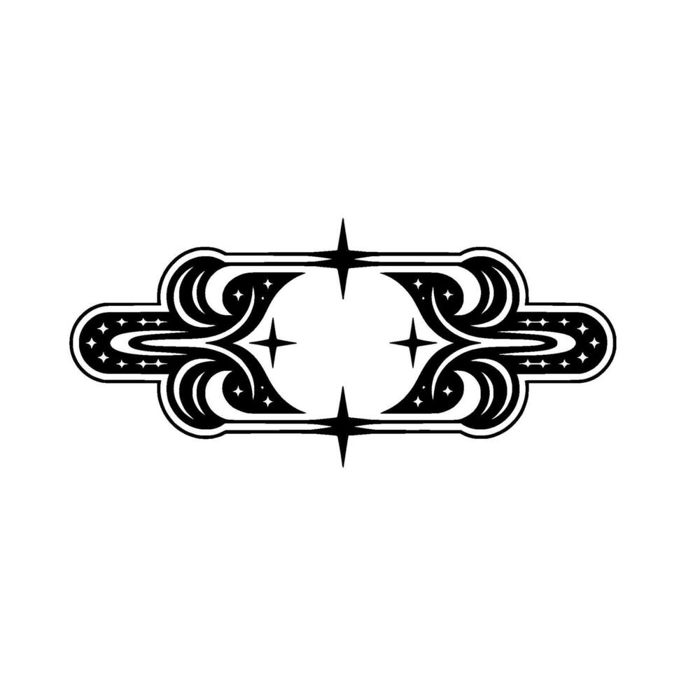 Celestial Ornament, Vintage Starburst Motif vector