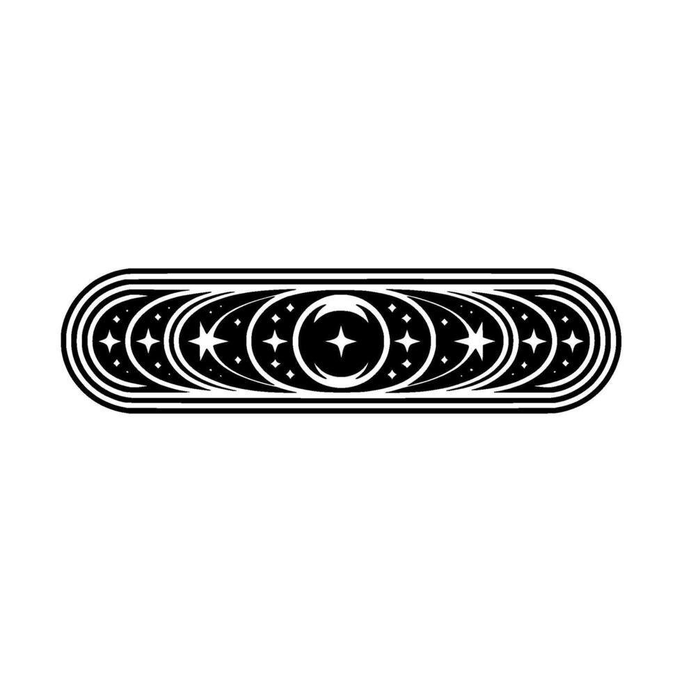 Celestial Orb Geometric Starburst vector