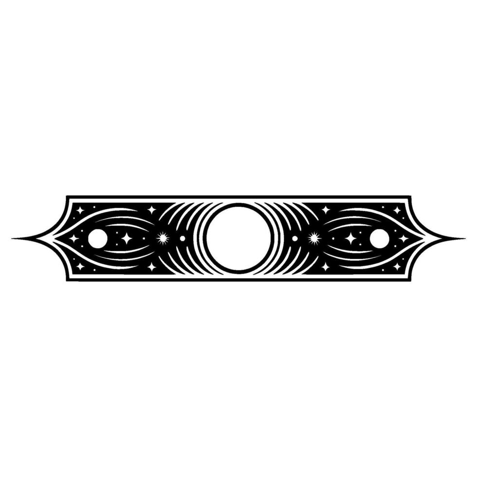 Celestial Portal Geometric Moon Eye Motif vector