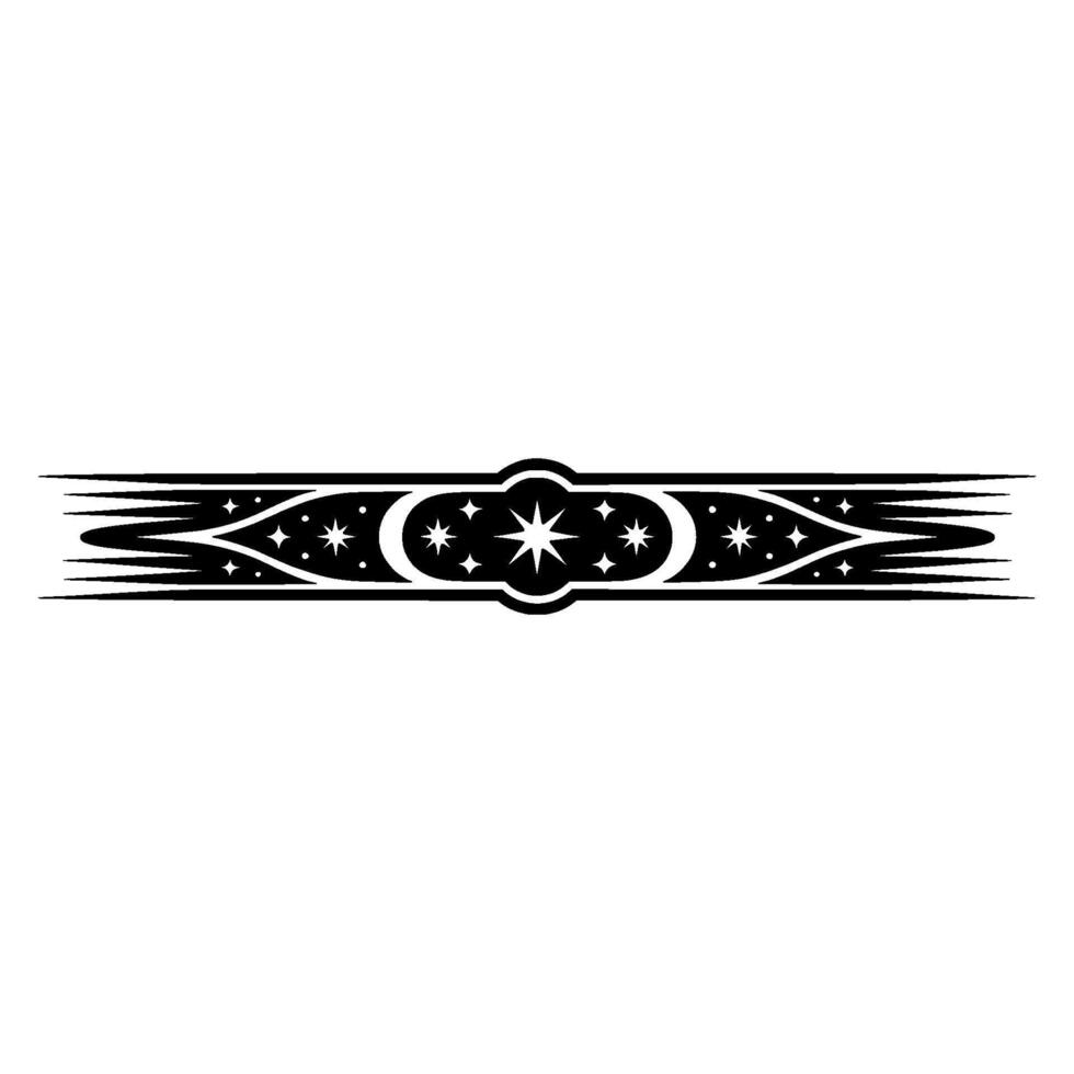 Celestial Deco Border Vintage Starburst Ornament vector
